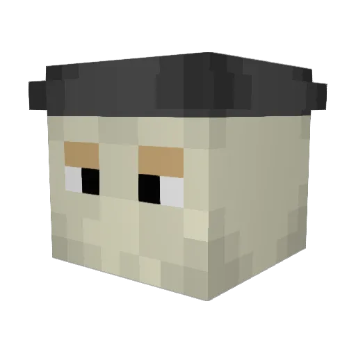 Jikundo Minecraft avatar head, 3D render