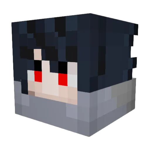 Jikuso Minecraft avatar head, 3D render