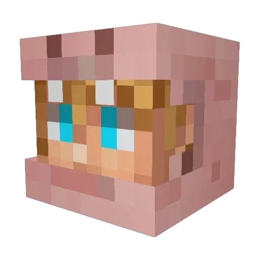 Jikyup Minecraft avatar head, 3D render