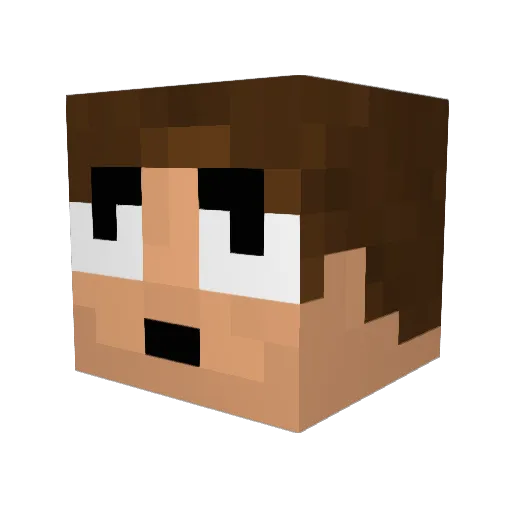 Jil4no Minecraft avatar head, 3D render