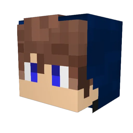 Jilcycle Minecraft avatar head, 3D render