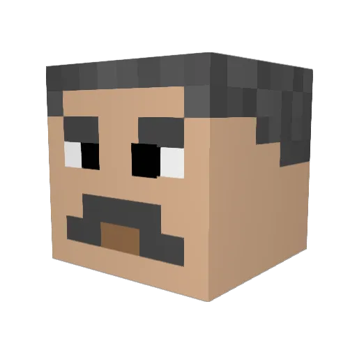 Jilian334 Minecraft avatar head, 3D render