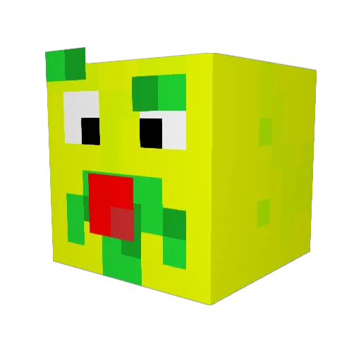 JilingYang Minecraft avatar head, 3D render