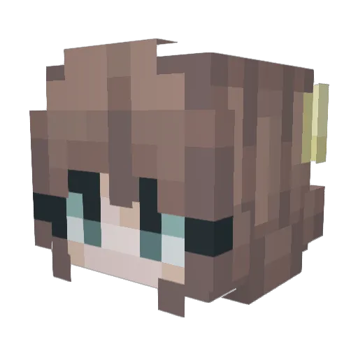 Jilix Minecraft avatar head, 3D render