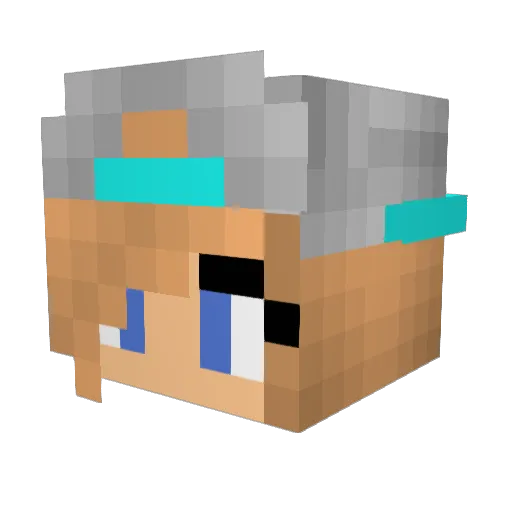 Jill206 Minecraft avatar head, 3D render