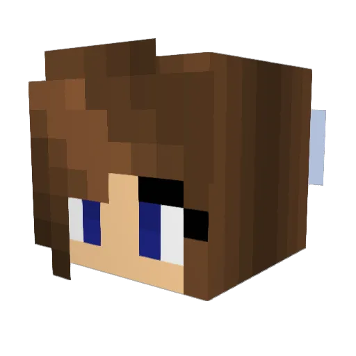 JillJillJillian Minecraft avatar head, 3D render