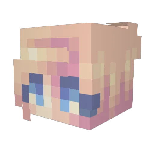 JillSu007 Minecraft avatar head, 3D render