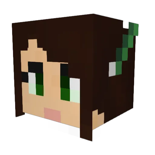 JillValen Minecraft avatar head, 3D render