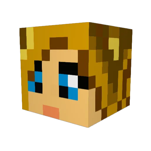 Jilleena Minecraft avatar head, 3D render