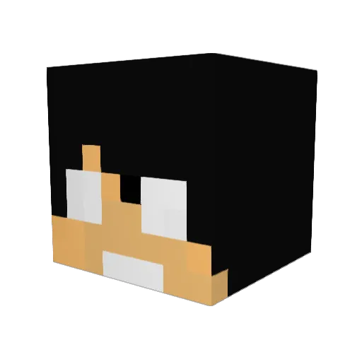 Jilleseik Minecraft avatar head, 3D render
