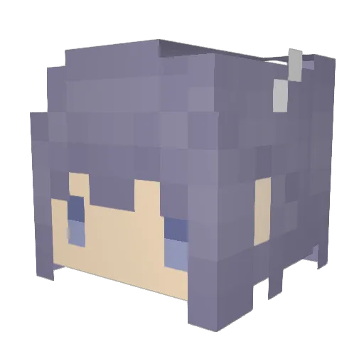 Jillian249 Minecraft avatar head, 3D render