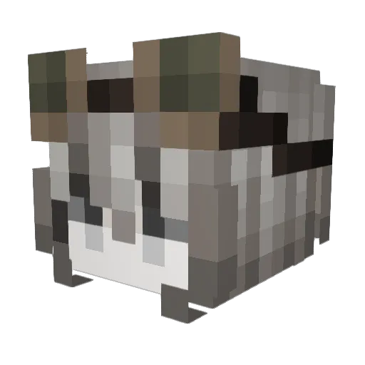 Jilliel Minecraft avatar head, 3D render