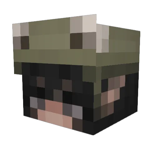 Jillishy Minecraft avatar head, 3D render