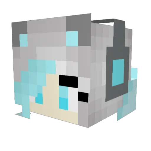 JillyBean57445 Minecraft avatar head, 3D render