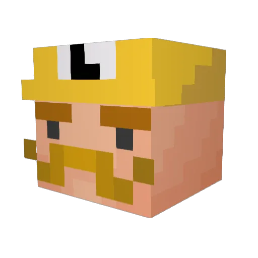 JillyJazz Minecraft avatar head, 3D render
