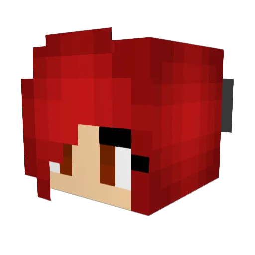 Jillybilly13 Minecraft avatar head, 3D render