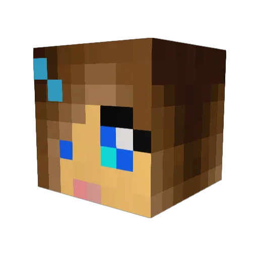 Jillywilly605 Minecraft avatar head, 3D render