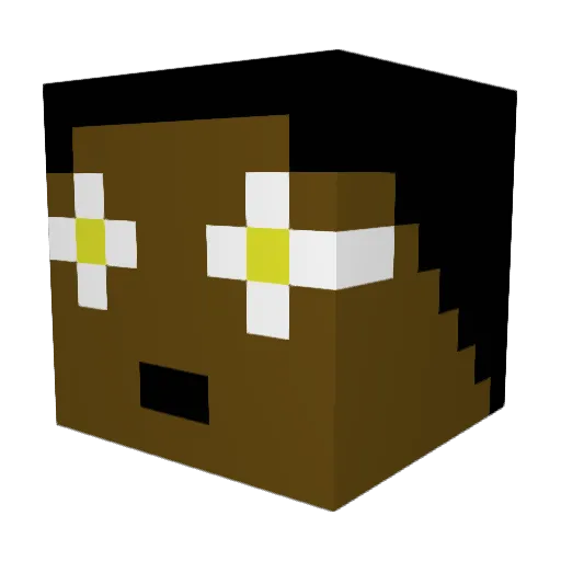Jilmm Minecraft avatar head, 3D render