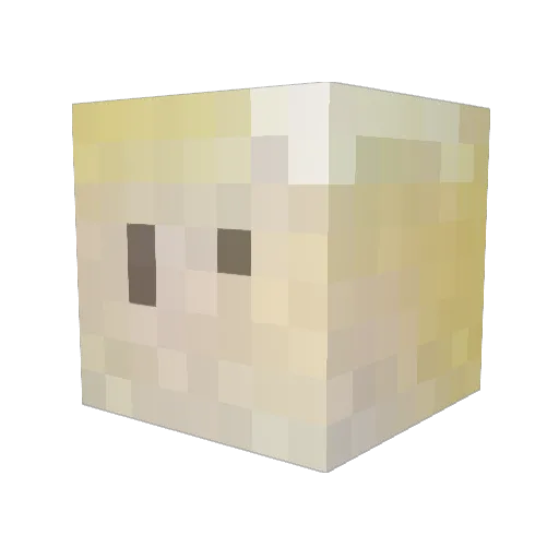 Jim2025 Minecraft avatar head, 3D render