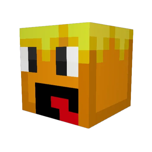 JimBean1 Minecraft avatar head, 3D render