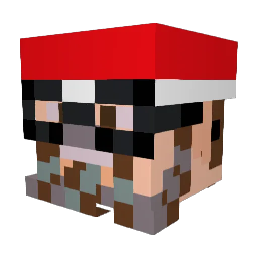 JimD0208 Minecraft avatar head, 3D render