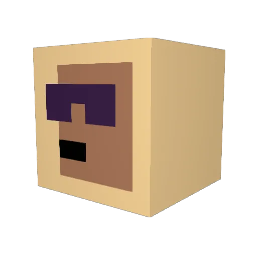JimGeo Minecraft avatar head, 3D render