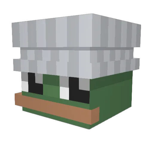 Jimba_ Minecraft avatar head, 3D render