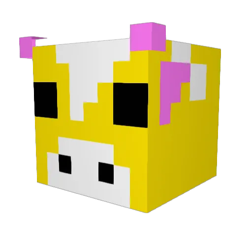 Jimbling Minecraft avatar head, 3D render