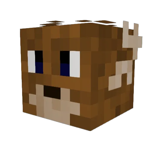 JimboCute Minecraft avatar head, 3D render