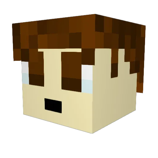 JimboInu Minecraft avatar head, 3D render