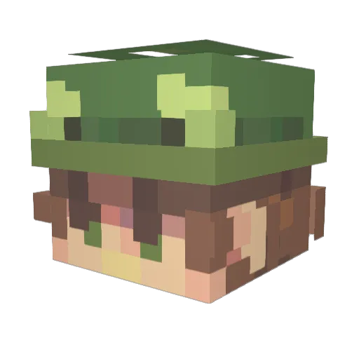 JimboJet232 Minecraft avatar head, 3D render