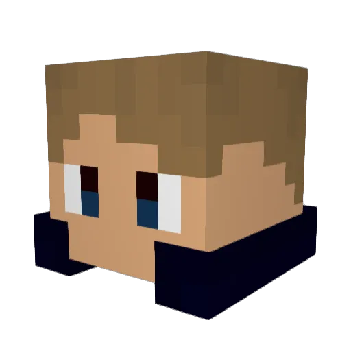 JimboSticks Minecraft avatar head, 3D render