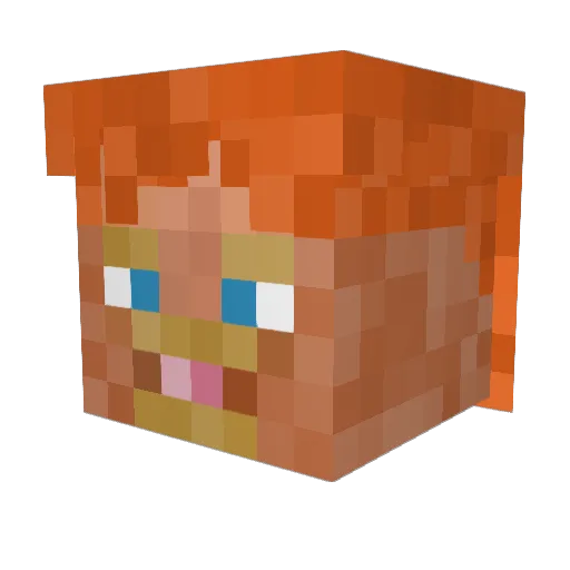 JimboWas Minecraft avatar head, 3D render