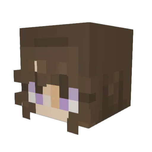 Jimboruba Minecraft avatar head, 3D render