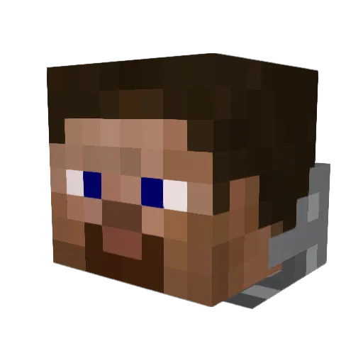Jimbotec Minecraft avatar head, 3D render