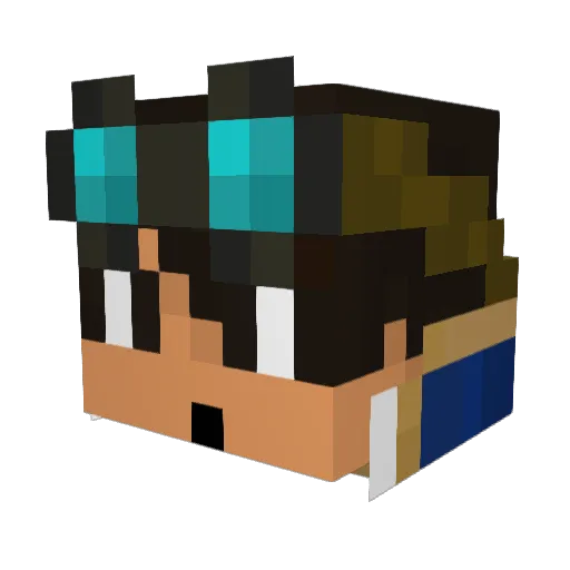 JimeO2 Minecraft avatar head, 3D render
