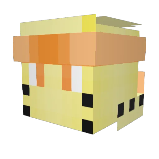 JimenaAP Minecraft avatar head, 3D render