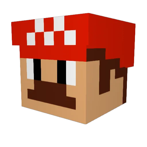 Jimhogie Minecraft avatar head, 3D render