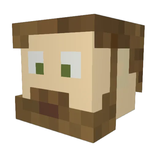 JimiGlid Minecraft avatar head, 3D render
