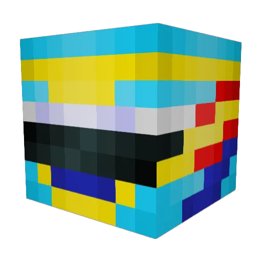 Jimic09 Minecraft avatar head, 3D render