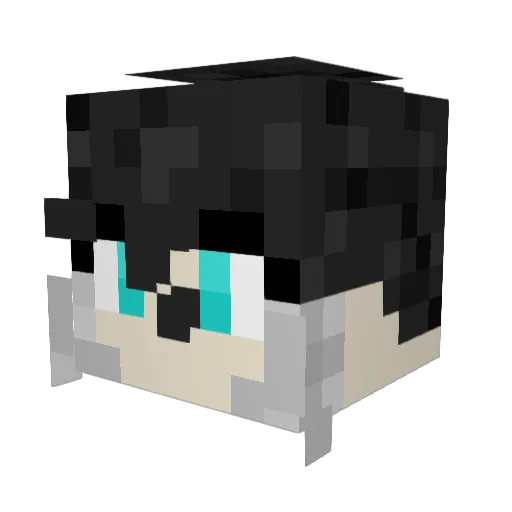 Jimin__ Minecraft avatar head, 3D render
