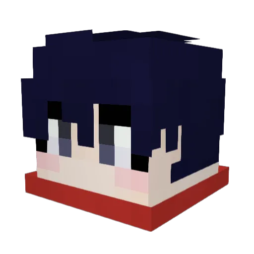 Jimine_ Minecraft avatar head, 3D render
