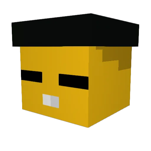 Jiminey_Crickets Minecraft avatar head, 3D render