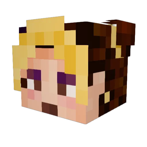 Jiminiii Minecraft avatar head, 3D render