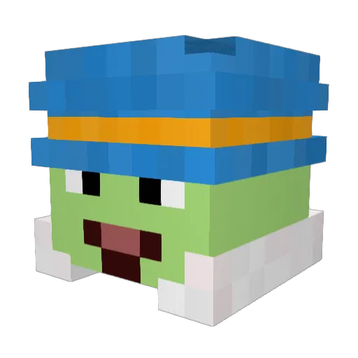 JiminyCrickett Minecraft avatar head, 3D render
