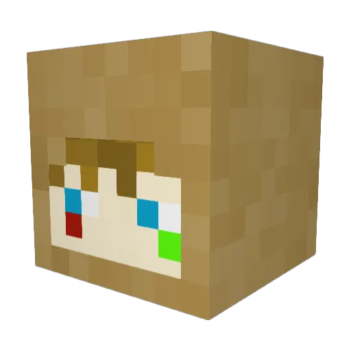 Jimmmbo Minecraft avatar head, 3D render