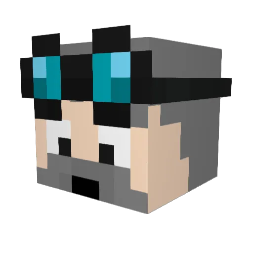Jimmy0302 Minecraft avatar head, 3D render