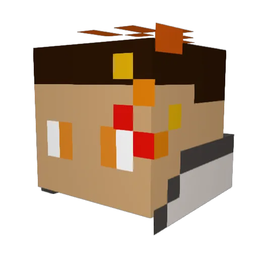 Jimmy1582 Minecraft avatar head, 3D render