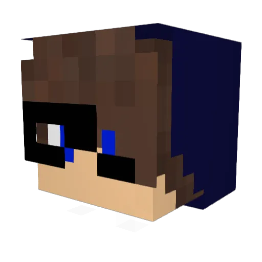 Jimmy2P Minecraft avatar head, 3D render