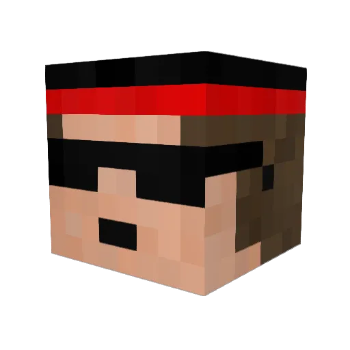 Jimmy33x Minecraft avatar head, 3D render